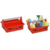 Coș de transport allit McPlus Carry Putzteufel roșu cu mâner din aluminiu, 2 compartimente mari 8500903012