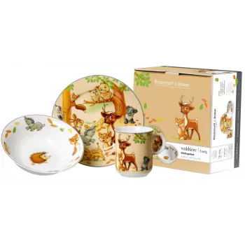 Set de veselă pentru copii Ritzenhoff & Breker animale de pădure, 3 piese (422412)