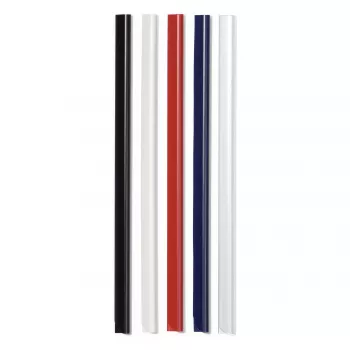 Șine de prindere DURABLE A4 6 mm, pachet de 50, alb 293102