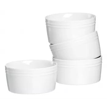 Set de 4 forme de copt Ritzenhoff & Breker BIANCO, 245 ml, porțelan, alb, 431452