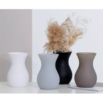 Vază pentru flori Ritzenhoff & Breker ANNALENA din sticlă neagră mată, conică, 180 mm 816693