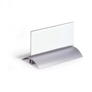 Suport de nume pentru birou DURABLE PRESENTER DE LUXE, față-verso, inserție 61 x 150 mm, acril transparent, 2 bucăți 820119