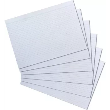 Fișe Herlitz DIN A4, liniate, albe, 170 g/m², fără lemn, linii albastre, față-verso (10621282)