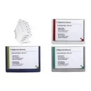 Plăcuță de ușă DURABLE CLICK SIGN A5 format peisaj, albastru închis, 486607