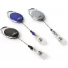 Suport retractabil pentru ecuson DURABLE Jojo STYLE cu buclă cu nasture, șnur nailon 80 cm, negru, 10 buc. 832410