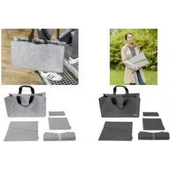 Geantă Desk Sharing SIGEL BAB02 Basic L, gri închis, set de 5 piese