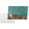 Carton de felicitare pliat SIGEL DS642 Green Christmas A6, format orizontal, carton alb 250 g/m², inkjet/laser/copiator, 5 cartonașe cu plicuri