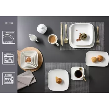 Căni de cafea Ritzenhoff & Breker ARENA, 340 ml, porțelan, set de 6, rezistente la mașina de spălat vase 583717