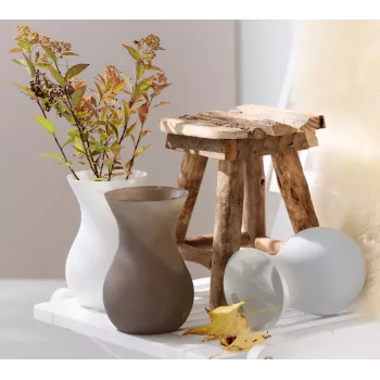 Vază conică pentru flori Ritzenhoff & Breker ANNALENA, sticlă mată gri, 180 mm, 816723