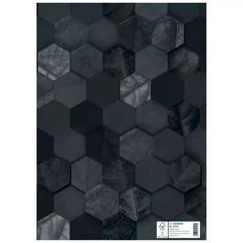 Copertă X pentru caiete HERMA, carton, DIN A4, negru, suprafață finisată, câmp de etichetare, 10 bucăți (20091)