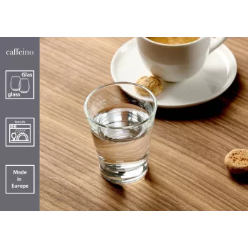 Ritzenhoff & Breker CAFFEINO Espresso Glass Set, 90 ml, Clear Glass, 6 Pieces 824520