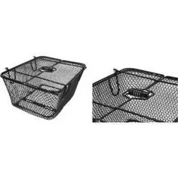 Coș de bicicletă pentru portbagaj FISCHER PLUS Safe, plasă fină din sârmă de oțel, negru, 24 L, 10 kg 50655