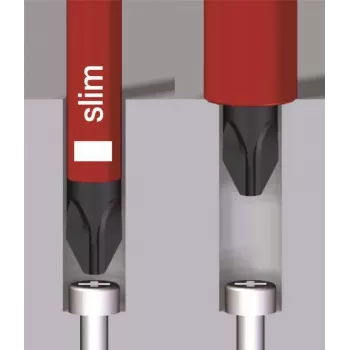 Șurubelniță PlusMinus VDE Wiha SoftFinish electric slimFix 3281 SL/PH 1 lungime lamă 80 mm (35502)