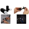 Pompă de mână pentru bicicletă FISCHER cu inflator CO2, cap de valvă universal pentru Schrader, Dunlop, Presta, 8 bar, negru/argintiu 50392