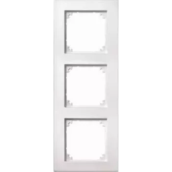 Ramă de acoperire Merten System M cu 3 posturi, alb activ lucios, montaj îngropat 488319