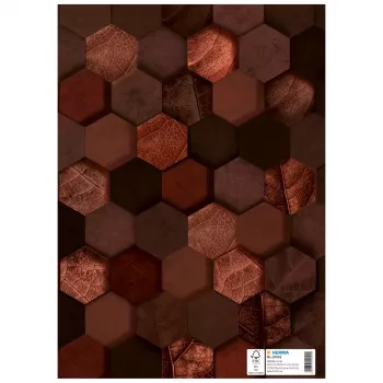 Copertă pentru caiete HERMA Heftschoner X, carton, DIN A4, maro, cu câmp de etichetare, 10 bucăți (20092)