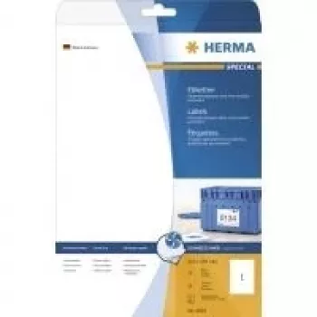 Etichete pentru cotor de biblioraft HERMA Special 4824 autocolante permanente, mate, albe, A4, 25 foi, 100 etichete