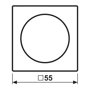 Capac JUNG A 1740 SW cu buton rotativ, duroplast, seria A, negru