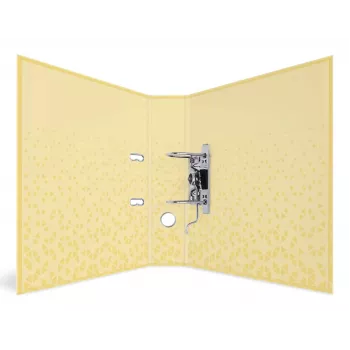 Mapă cu inele HERMA Color Standard, DIN A4, galbenă, cotor 70 mm, carton, 1 bucată 20114