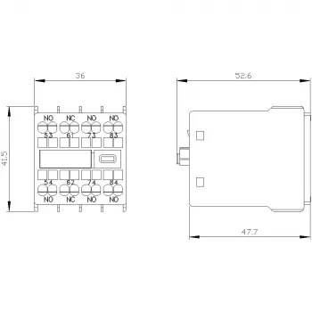 Bloc de contacte auxiliare Siemens 3RH2911-2GA31, 1 NO + 1 NC, borne cu șurub, montaj frontal