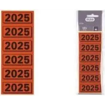 Etichete de index autocolante ELBA 2025 roșii 57 x 25 mm (120 etichete) pentru bibliorafturi