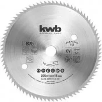 Lamă de ferăstrău circular KWB 587511 205 mm x 18 mm alezaj, 40 dinți, TCT, pentru lemn