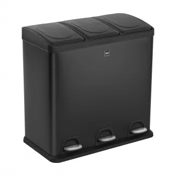 Separator de deșeuri cu pedală HELIT the separator, 3 x 20 L, plastic, închidere lentă, antracit H2405295