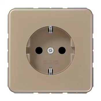 Modul priză Schuko JUNG CD1520KIGB, aluminiu bronz-auriu