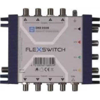 Multiswitch WISI FLEXSWITCH DXR0508 5 in 8, alimentat de receptor, pasiv, cascadabil