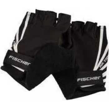 Mănuși de ciclism FISCHER Sport, mărimea S/M, palmă căptușită, dos respirabil, închidere cu velcro, unisex, cu degete scurte 86313