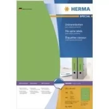 Etichete pentru dosare HERMA SuperPrint, verzi, 61 x 192 mm, 400 etichete (100 foi x 4), 4299