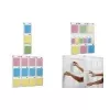 HELIT PLACATIV stand de prezentare de perete, 6 compartimente A4 portret + 12 compartimente 1/3 A4, SAN transparent, adâncime 35 mm H6812302