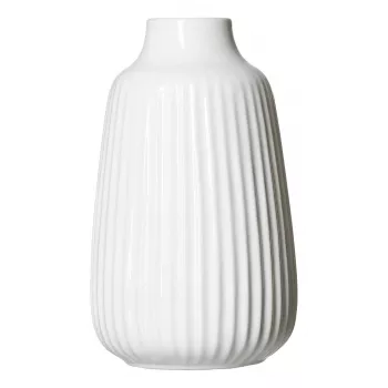 Set de 2 vaze decorative pentru flori Ritzenhoff & Breker SANREMO, gresie albă, 240 mm, structură canelată, 746655