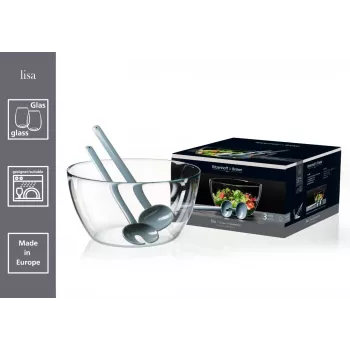 Set de 3 boluri din sticlă transparentă Ritzenhoff & Breker LISA, 818758
