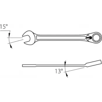 GEDORE UD cheie combinată cu clichet 16 mm, reversibilă, 72 dinți, cromată 2297337