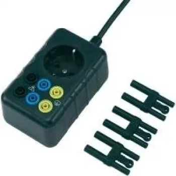 Adaptor de măsurare pentru rețea Voltcraft, ștecher Schuko la prize de siguranță de 4 mm, protejat la atingere
