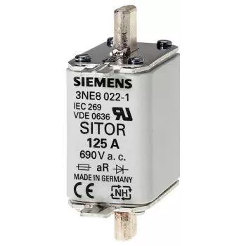 Fuzibil NH Siemens 160 A, mărimea 00, gG, 500 V AC/250 V DC, contacte cu lamă, indicator frontal 3NE8 024-1