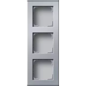 Ramă de acoperire Gira E2 aluminiu, 3 module, mată, System 55 136326