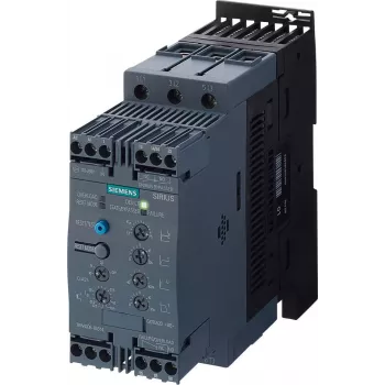 Pornitor progresiv SIEMENS SIRIUS 3RW4038-1, 37 kW, 72 A, 200-460 V AC, comandă 24 V AC/DC, borne cu șurub 3RW40381BB04