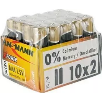 Baterii alcaline ANSMANN X-POWER Micro AAA 1,5 V - pachet de 20 5015671