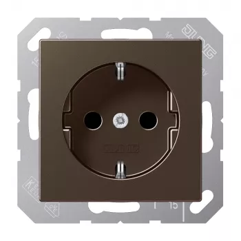 Priză Schuko JUNG A 1520 KI MO maro CEE 7/3 16 A 250 V