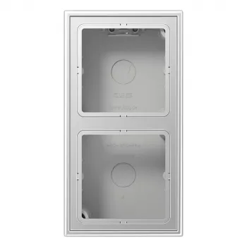 Capac de suprafață JUNG 2 module cu ramă integrată, aluminiu (AL2582A-L)