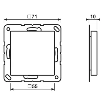 Capac orb JUNG A 594-0 CH (cu clips), termoplastic lăcuit, seria A, șampanie