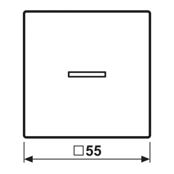 Buton basculant JUNG A 590 KO5 CH cu 1 post și ghid de lumină, duroplast lăcuit, seria A, șampanie