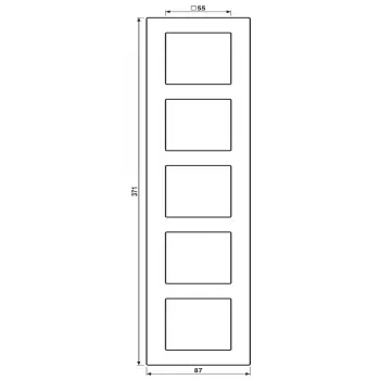 Ramă de acoperire JUNG A Creation, 5 module, antracit mat AC585BFANM