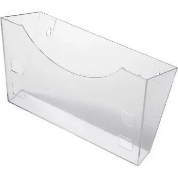Suport de perete HELIT H6103008 pentru suporturi de broșuri, gri transparent