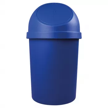 Coș de gunoi rotund helit cu capac basculant, 45 litri, albastru, polipropilenă, Ø400 mm x H700 mm (H2401334)