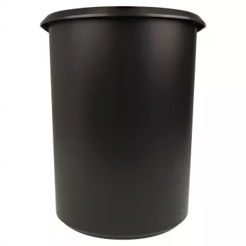 Coș de hârtie HELIT the double, oval, 20 L, negru, PE, fără capac, partea 1 (H6103795)