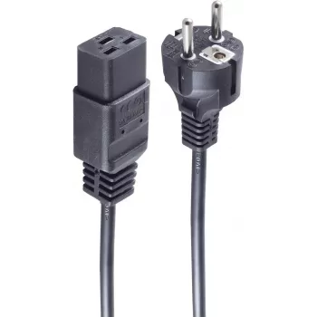Cablu de alimentare SHIVERPEAKS Basic Schuko la IEC C19, 3 m, 16 A, negru BS60015-S