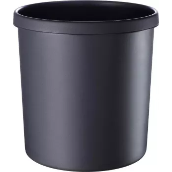 HELIT H6106495 Flame Retardant Round Waste Bin, 18 L, Black